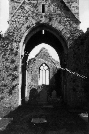 CLARE ABBEY(AUGUSTINIAN) NAVE & E.WINDOW FROM W.DOOR